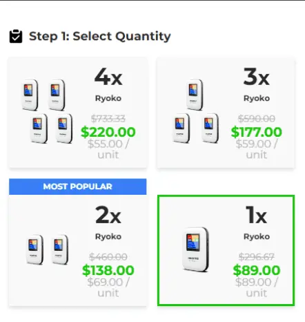 Ryoko Pricing